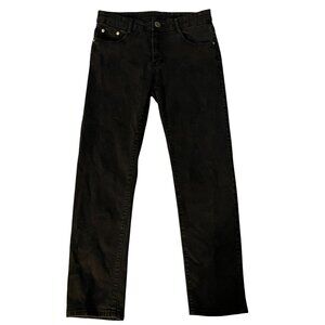 Fredd Marshall Jeans Sz 33 Black Slim straight low rise Denim Y2K sexy